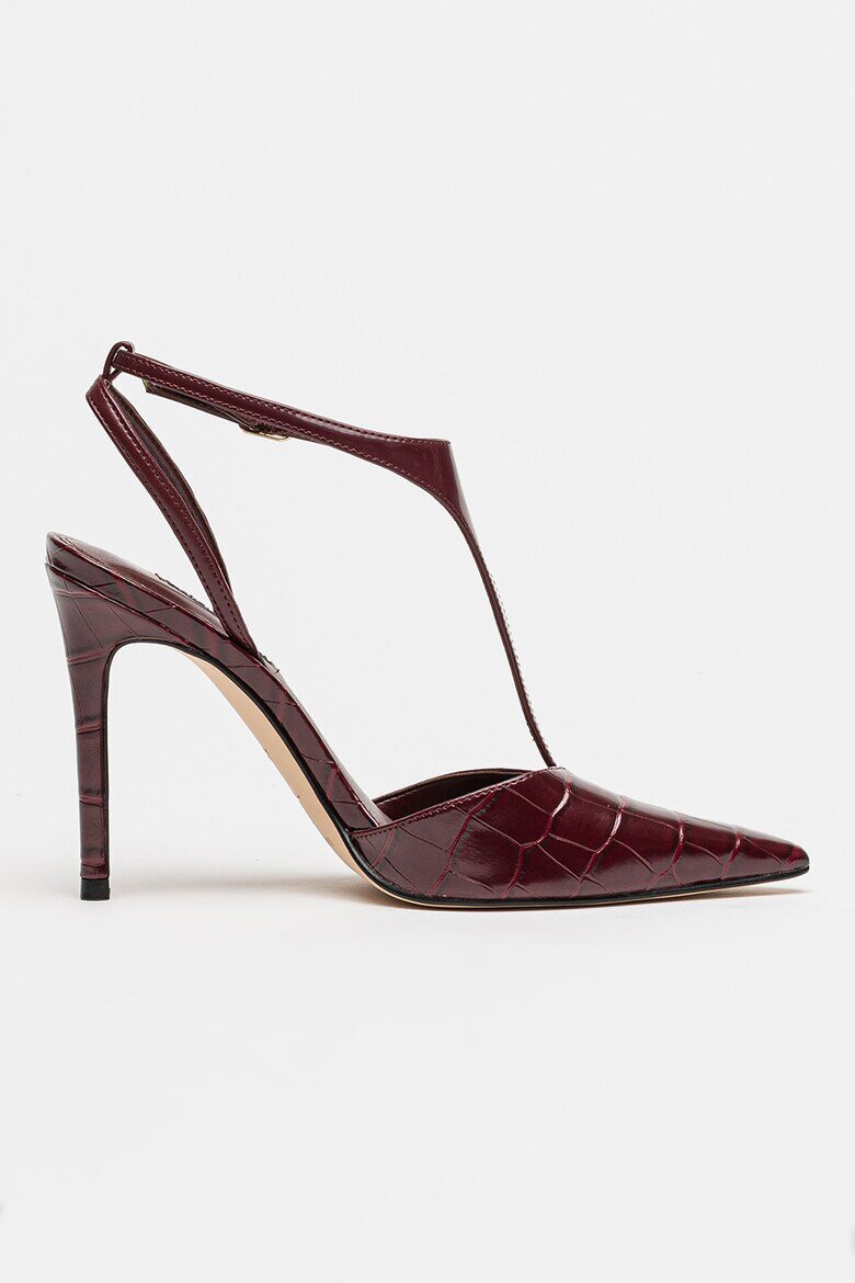 NINE WEST Обувки от еко кожа с ток стилето Бордо