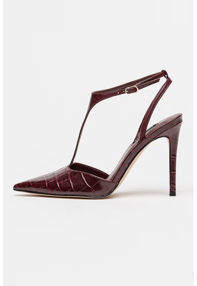NINE WEST Обувки от еко кожа с ток стилето - Бордо