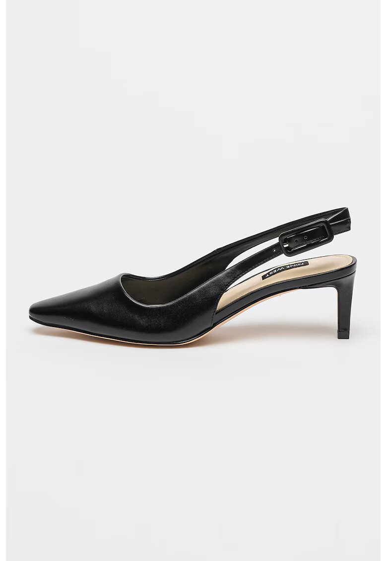 NINE WEST Обувки Yurri с отворена пета - Черен
