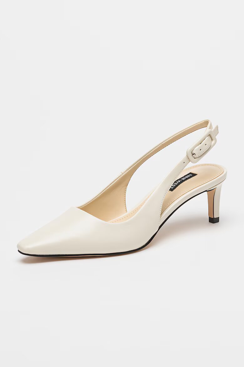 NINE WEST Обувки Yurri с отворена пета Мръснобял