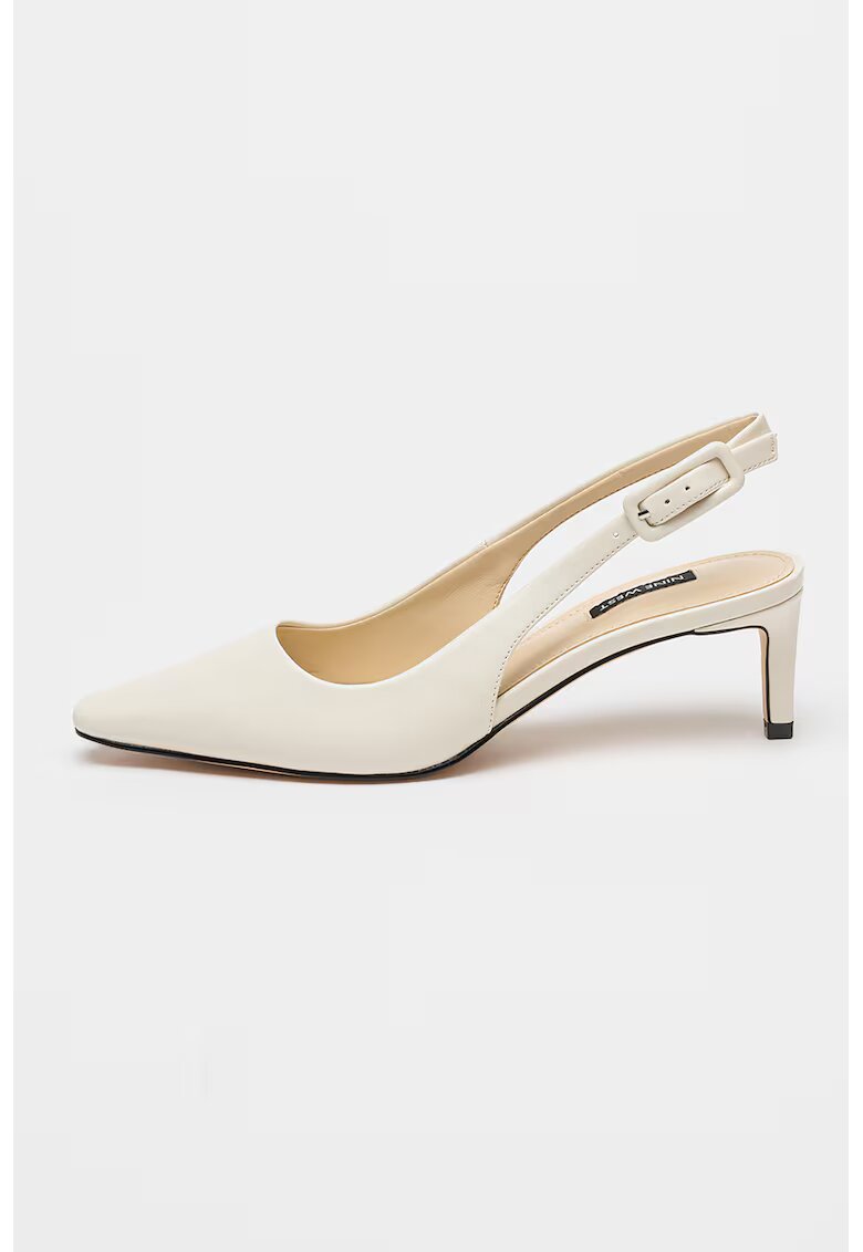 NINE WEST Обувки Yurri с отворена пета - Мръснобял