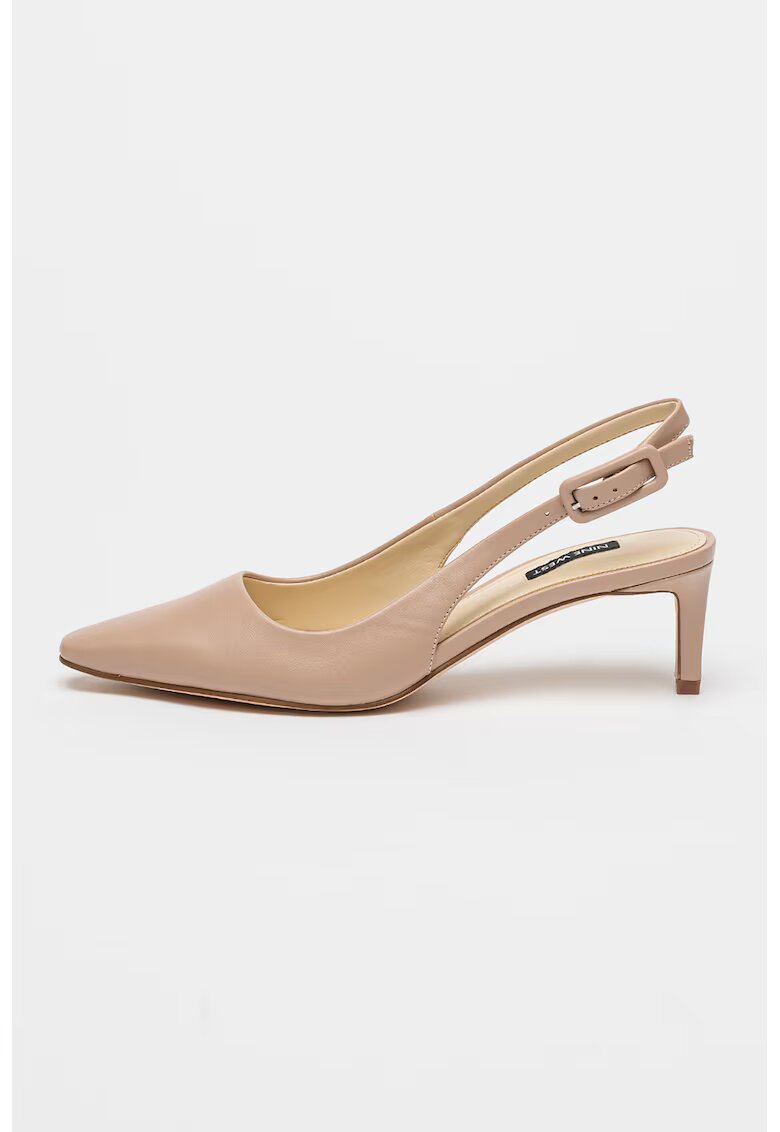 NINE WEST Обувки Yurri с отворена пета - Светло бежово