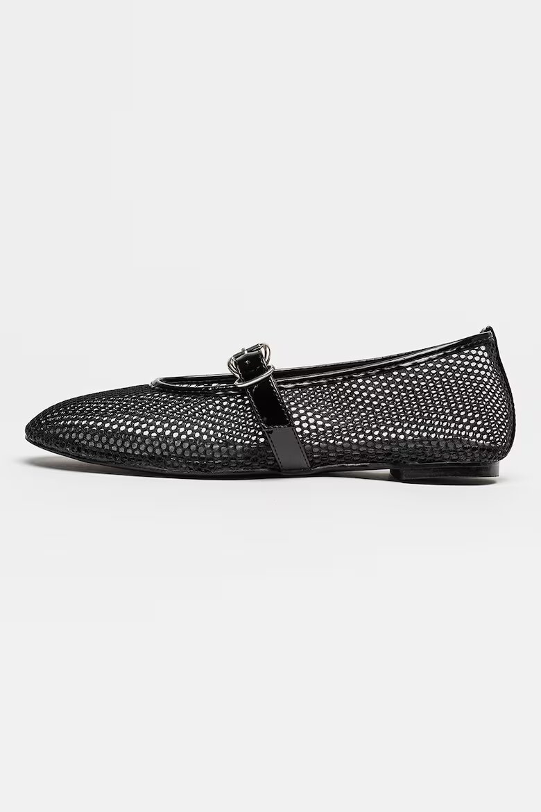 NINE WEST Пантофки Enaya Mary-Jane Черен