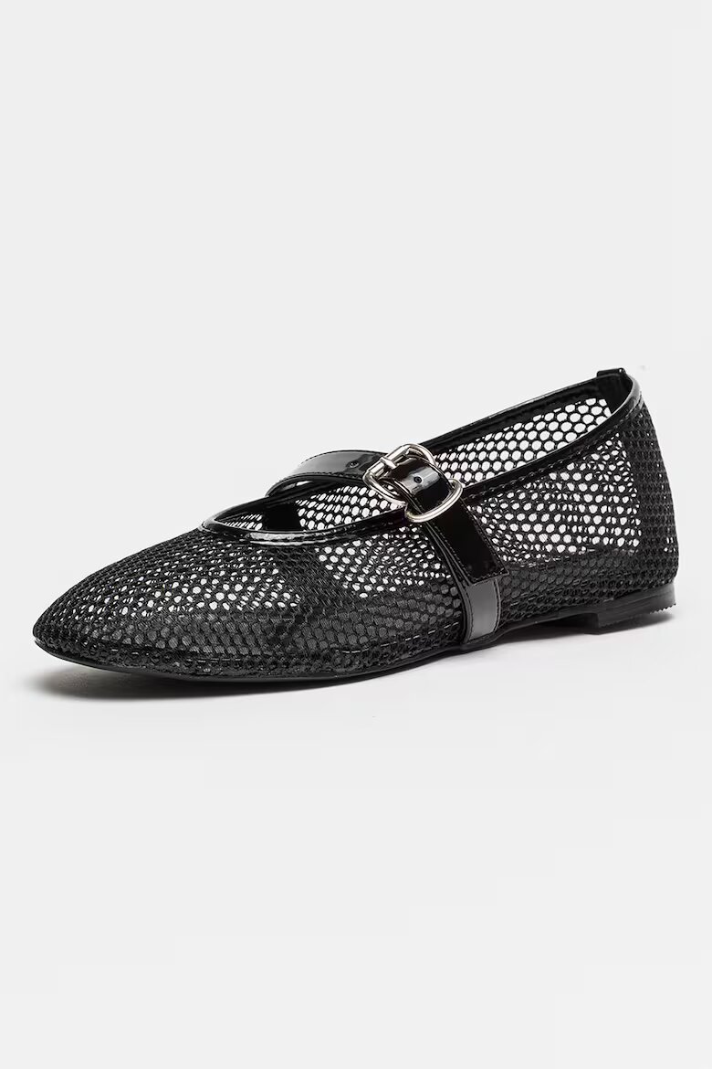 NINE WEST Пантофки Enaya Mary-Jane Черен