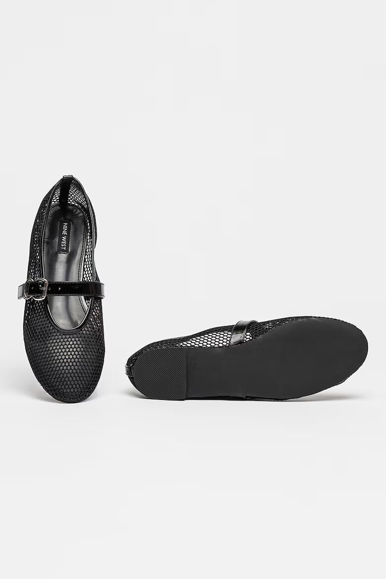 NINE WEST Пантофки Enaya Mary-Jane Черен