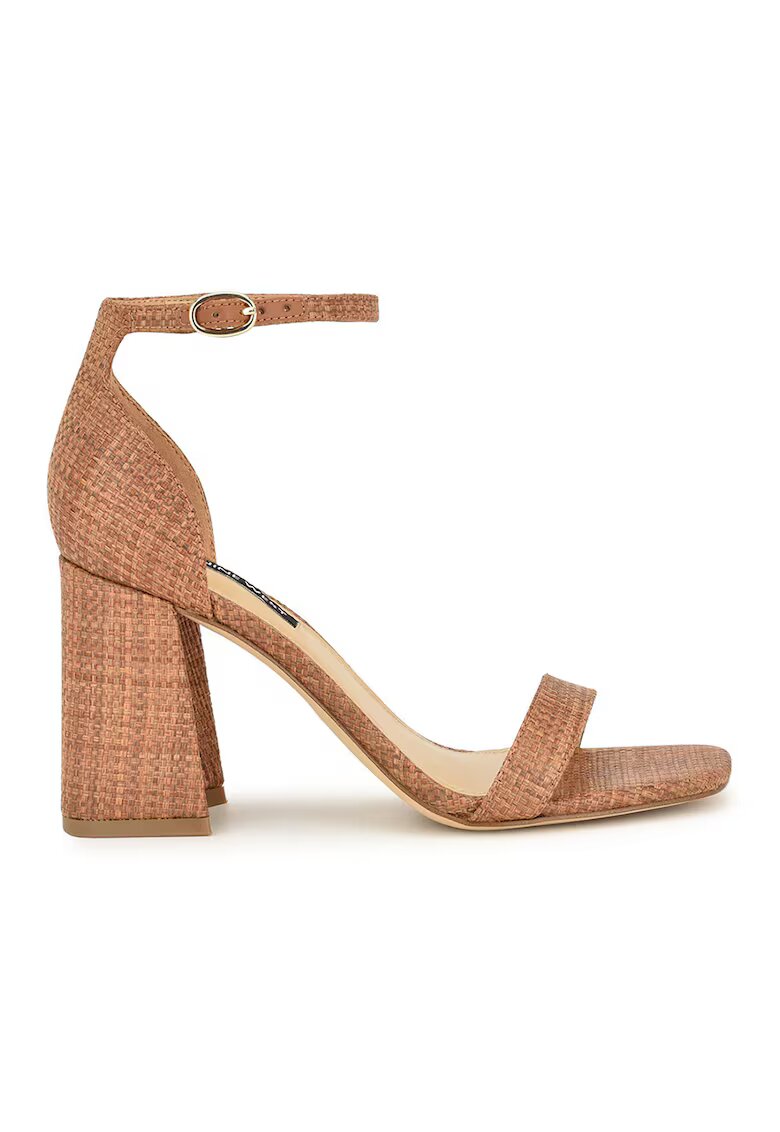NINE WEST Сандали Ilea с масивен ток - Камел