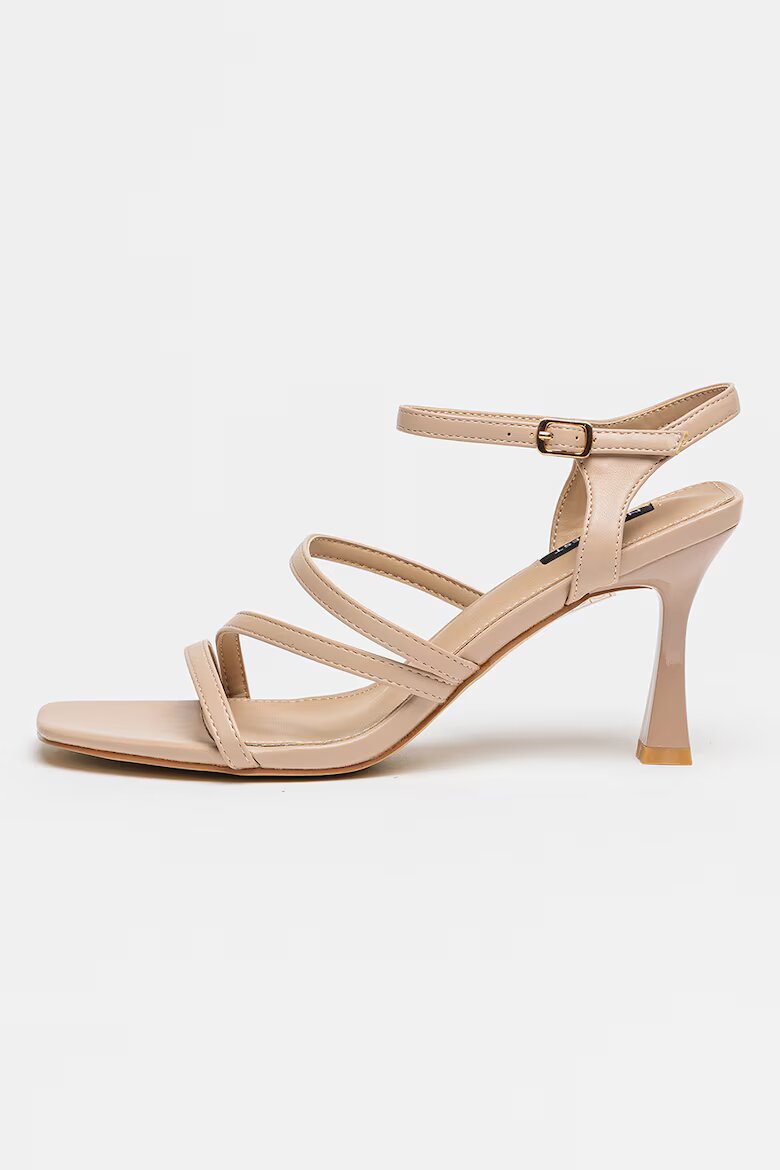 NINE WEST Сандали Indora от еко кожа Тъмнобежово