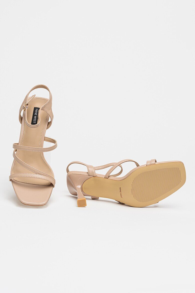 NINE WEST Сандали Indora от еко кожа Тъмнобежово
