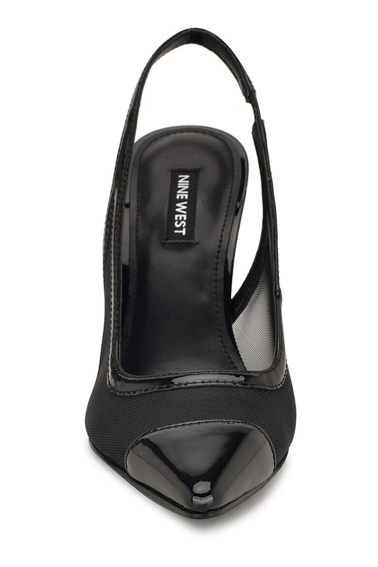 NINE WEST Заострени обувки Jermain от лачена кожа с ток Черен