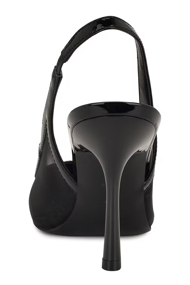 NINE WEST Заострени обувки Jermain от лачена кожа с ток Черен