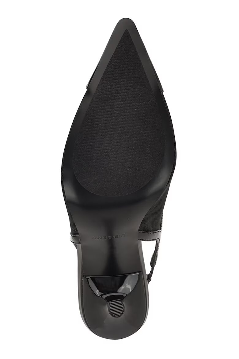 NINE WEST Заострени обувки Jermain от лачена кожа с ток Черен
