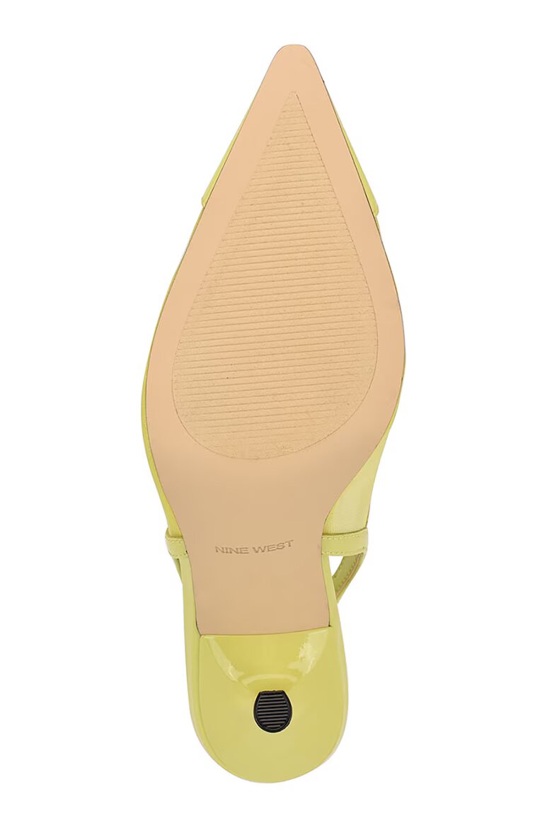 NINE WEST Заострени обувки Jermain от лачена кожа с ток Шам фъстък зелено