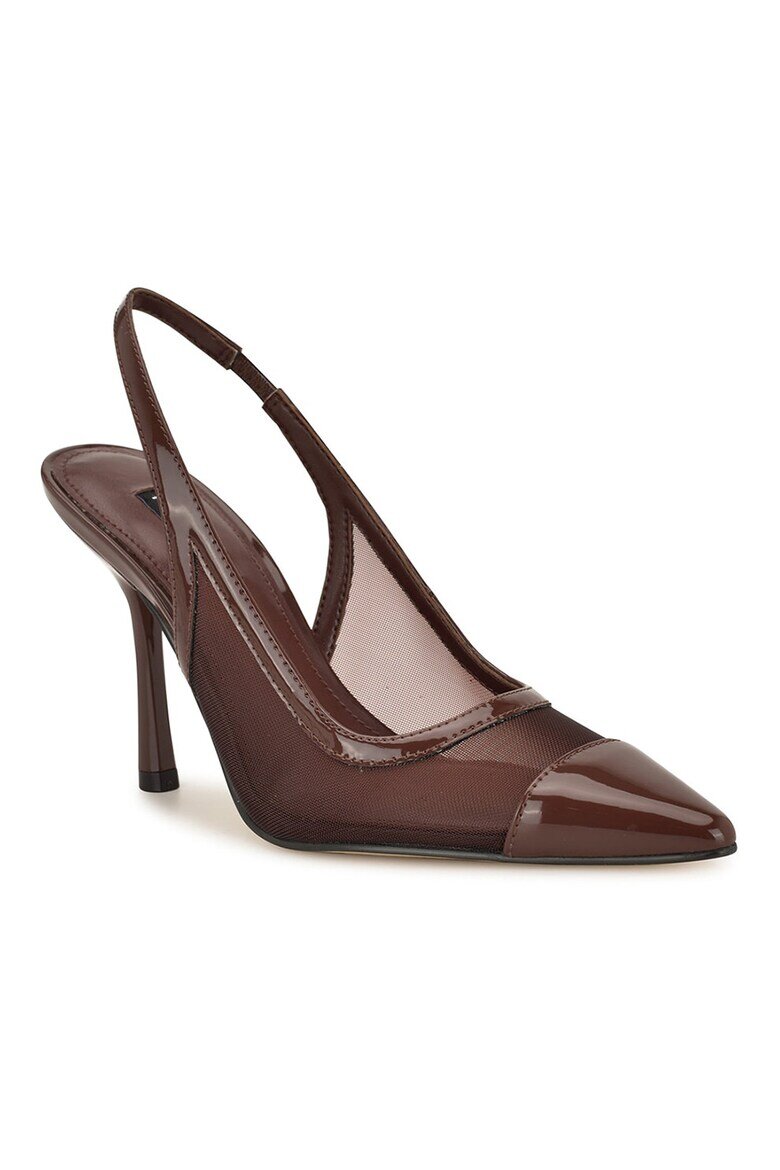 NINE WEST Заострени обувки Jermain от лачена кожа с ток Земен