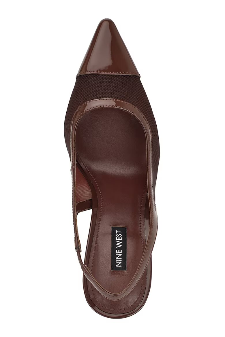 NINE WEST Заострени обувки Jermain от лачена кожа с ток Земен