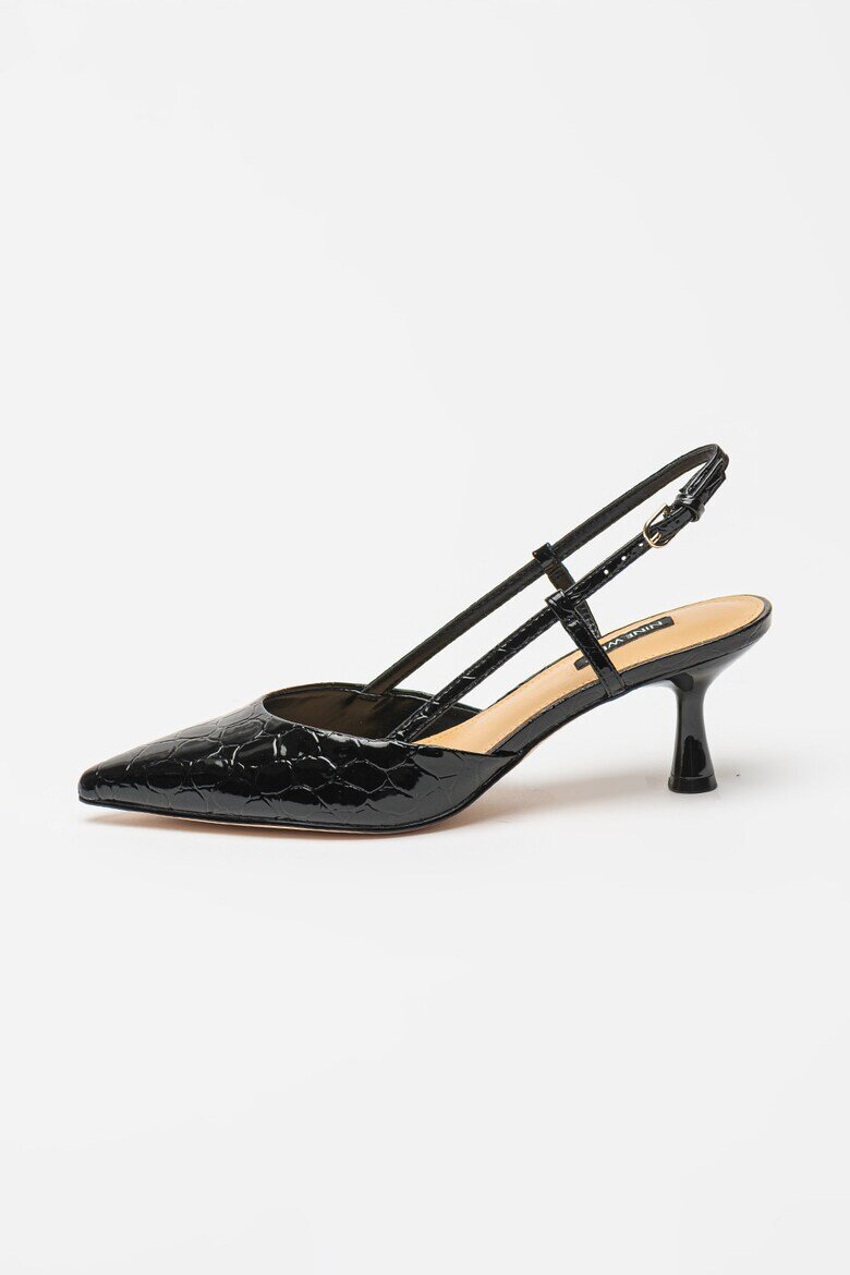 NINE WEST Заострени обувки Rhonda с гола пета Черен