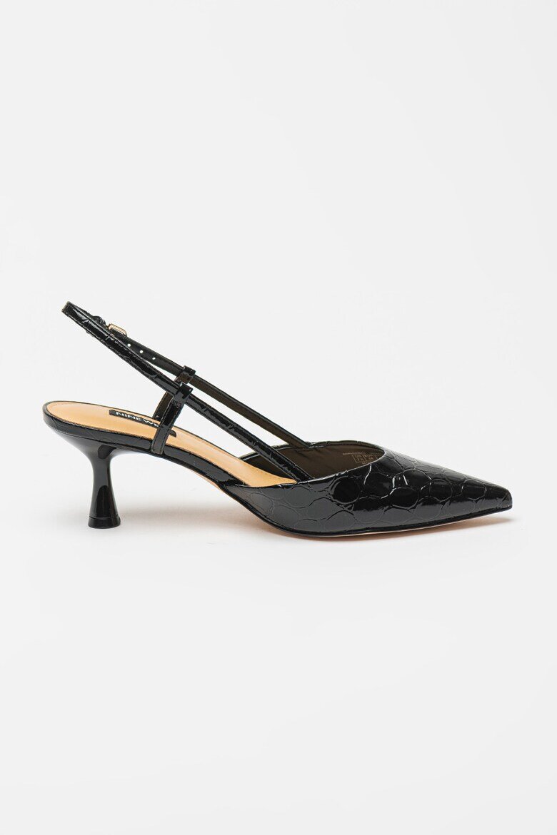 NINE WEST Заострени обувки Rhonda с гола пета Черен