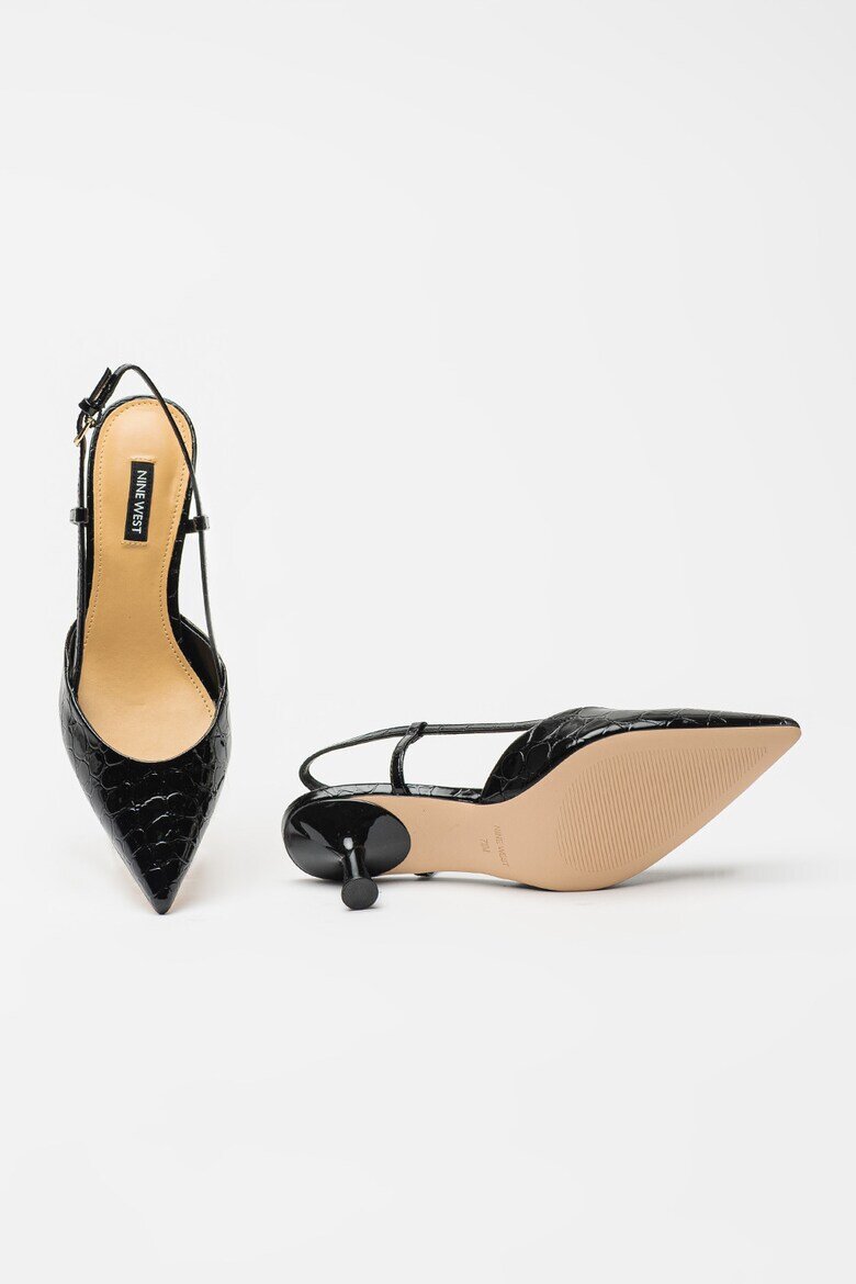 NINE WEST Заострени обувки Rhonda с гола пета Черен
