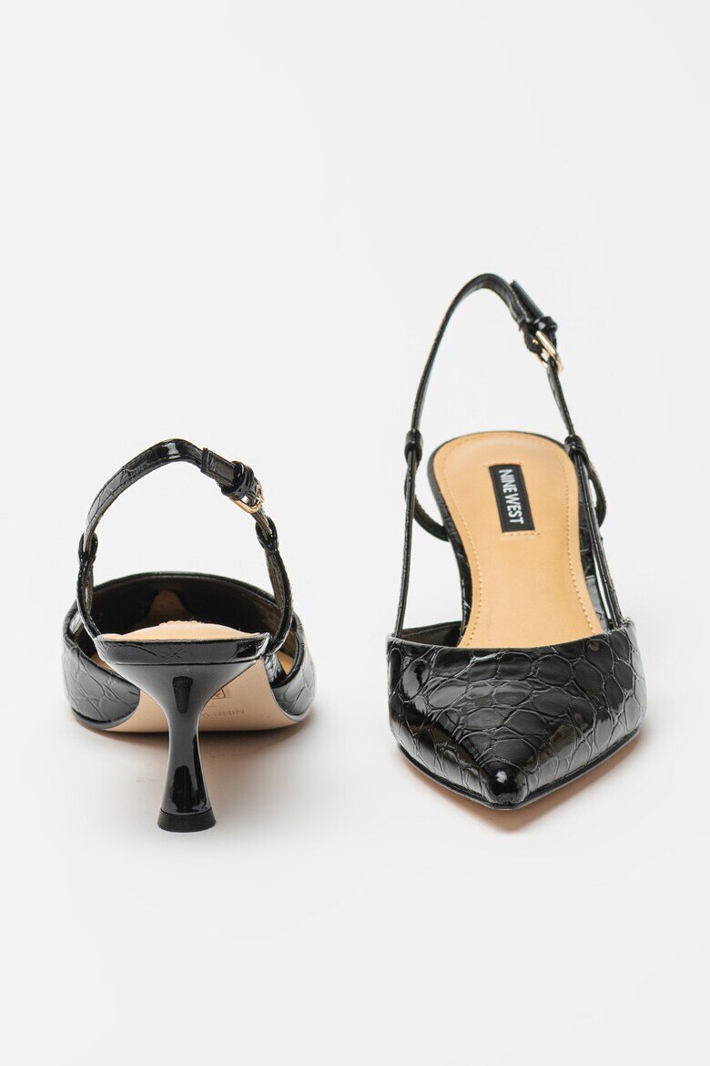 NINE WEST Заострени обувки Rhonda с гола пета Черен