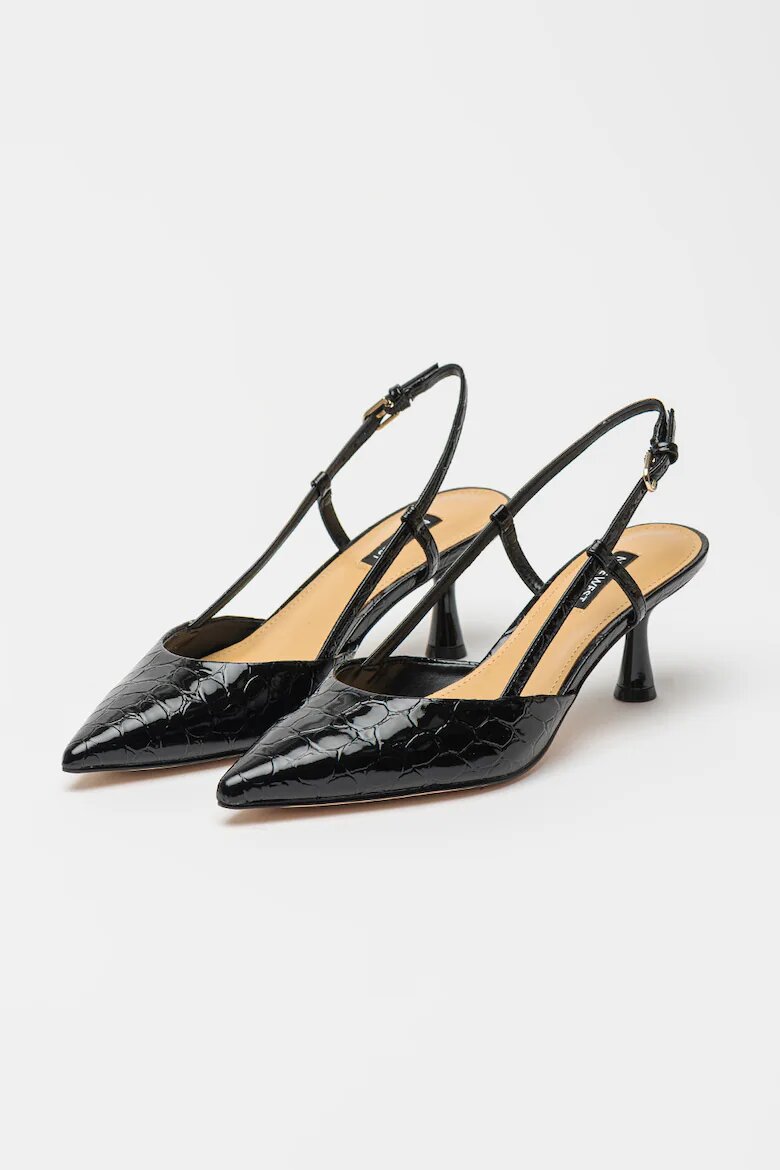 NINE WEST Заострени обувки Rhonda с гола пета Черен