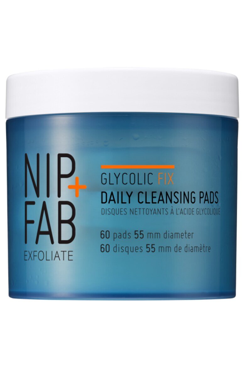 NIP+FAB Ежедневни почистващи тампони за лице Гликолова фиксация 60 броя