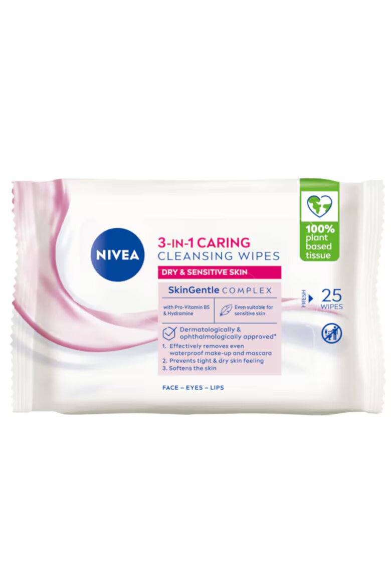 Nivea кърпички за премахване на грим 25 бр Сух/Чувствителна