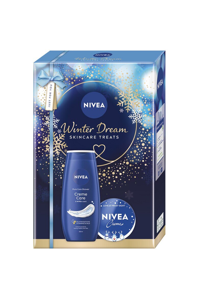 Nivea Комплект: Душ гел Creme Care 250 мл + Крем за лице тяло и ръце Creme 75 мл