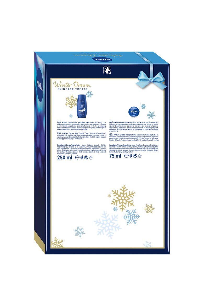 Nivea Комплект: Душ гел Creme Care 250 мл + Крем за лице тяло и ръце Creme 75 мл