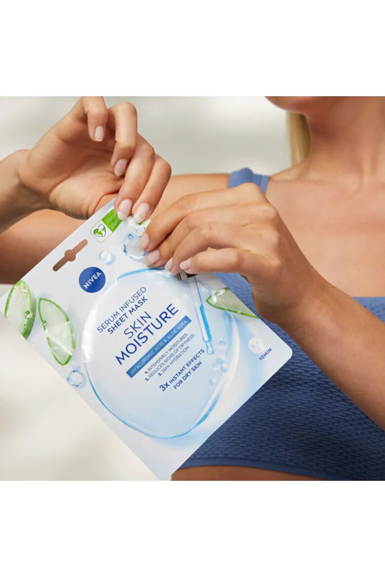 Nivea Маска салфетка Skin Moisture Хидратираща Напоена със серум 1 бр