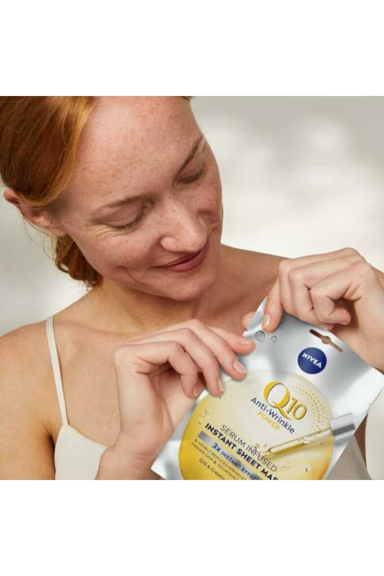 Nivea Маска за лице Q10 Power Против бръчки Напоена със серум 1 брой