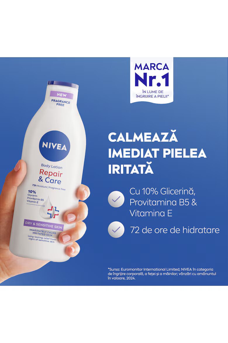 Nivea Възстановяващ лосион за тяло Repair & Care Perfume-Free 400 мл