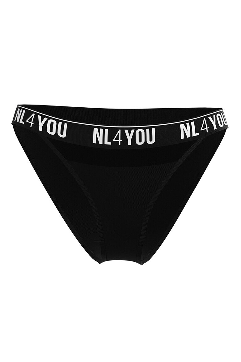 NL4YOU Бразилиана Black Tulled с лого Черен