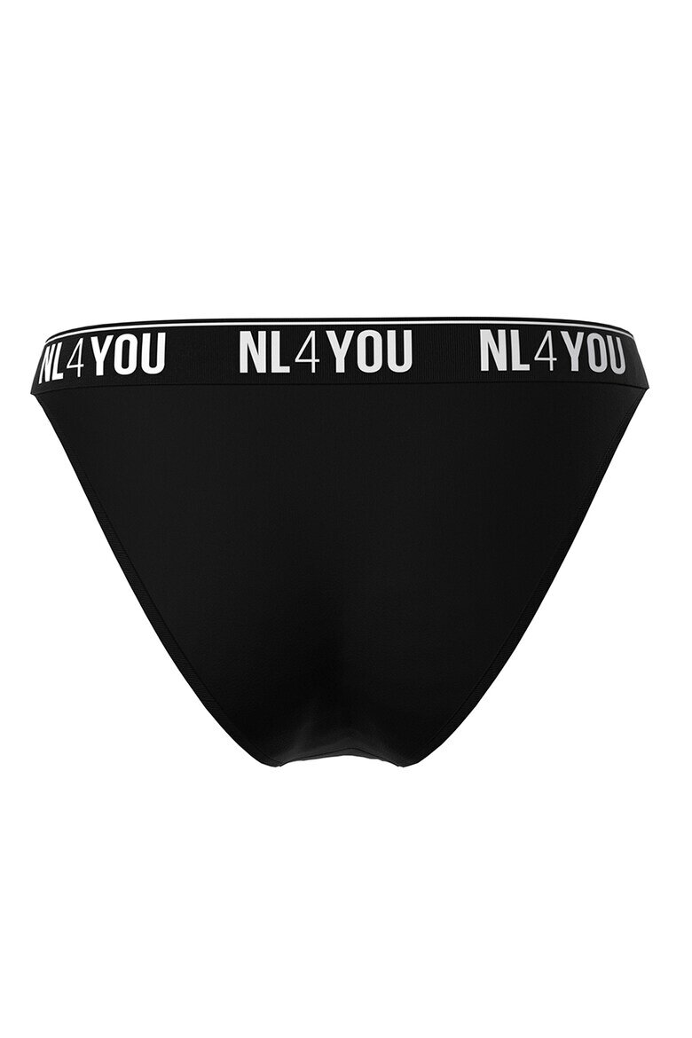 NL4YOU Бразилиана Black Tulled с лого Черен