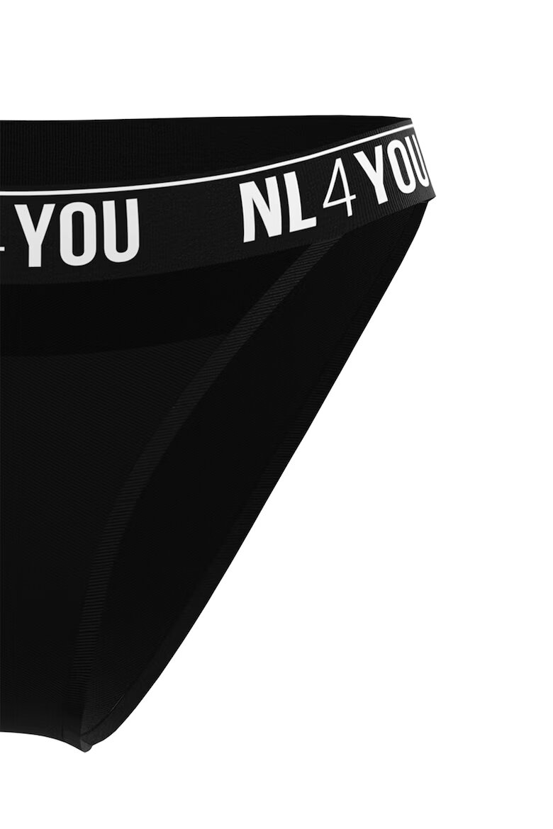 NL4YOU Бразилиана Black Tulled с лого Черен