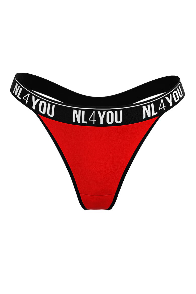 NL4YOU Танга с лого Червен/Черен