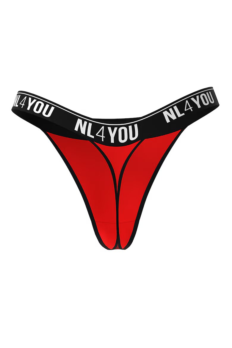 NL4YOU Танга с лого Червен/Черен