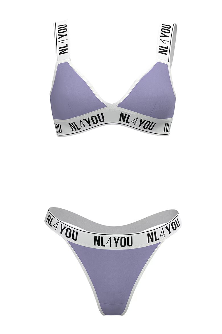 NL4YOU Триъгълно бюстие Purple Lolly с отделящи се подплънки