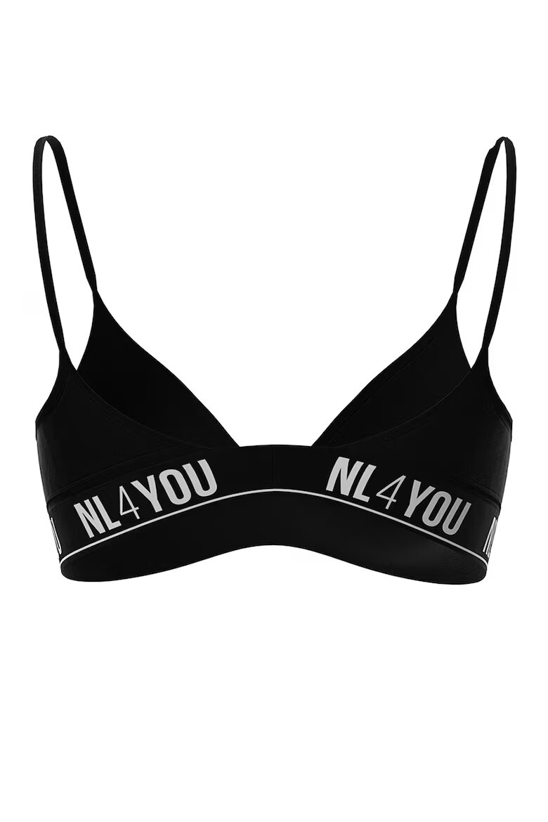 NL4YOU Триъгълно бюстие с подплънки Бял/Черен