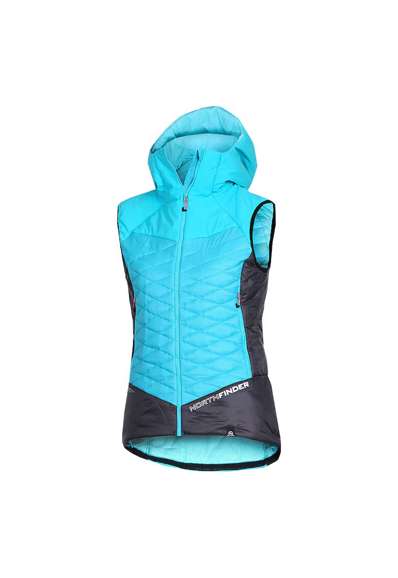 NORTHFINDER Дамски елек Vesta Primaloft JAVOROVA 1 S многоцветен принт - Blue Black