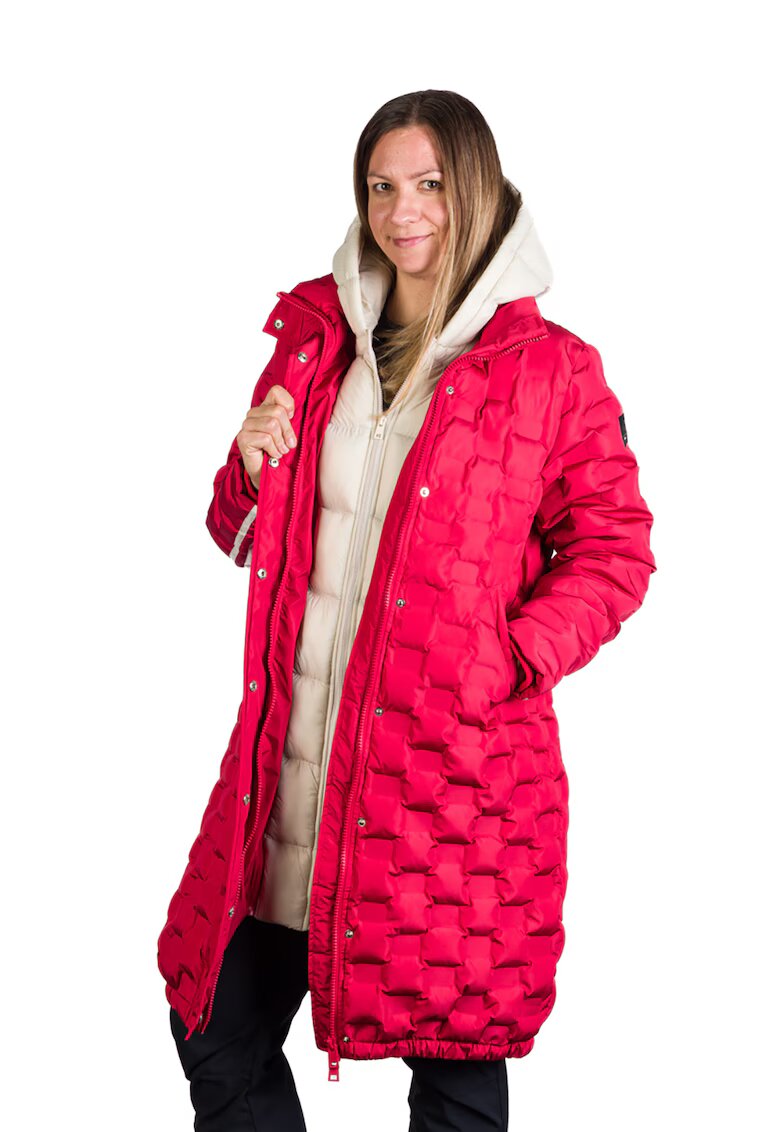 NORTHFINDER Дамско яке с 2L изолация Laurie - XL - дълго - червено - Червен