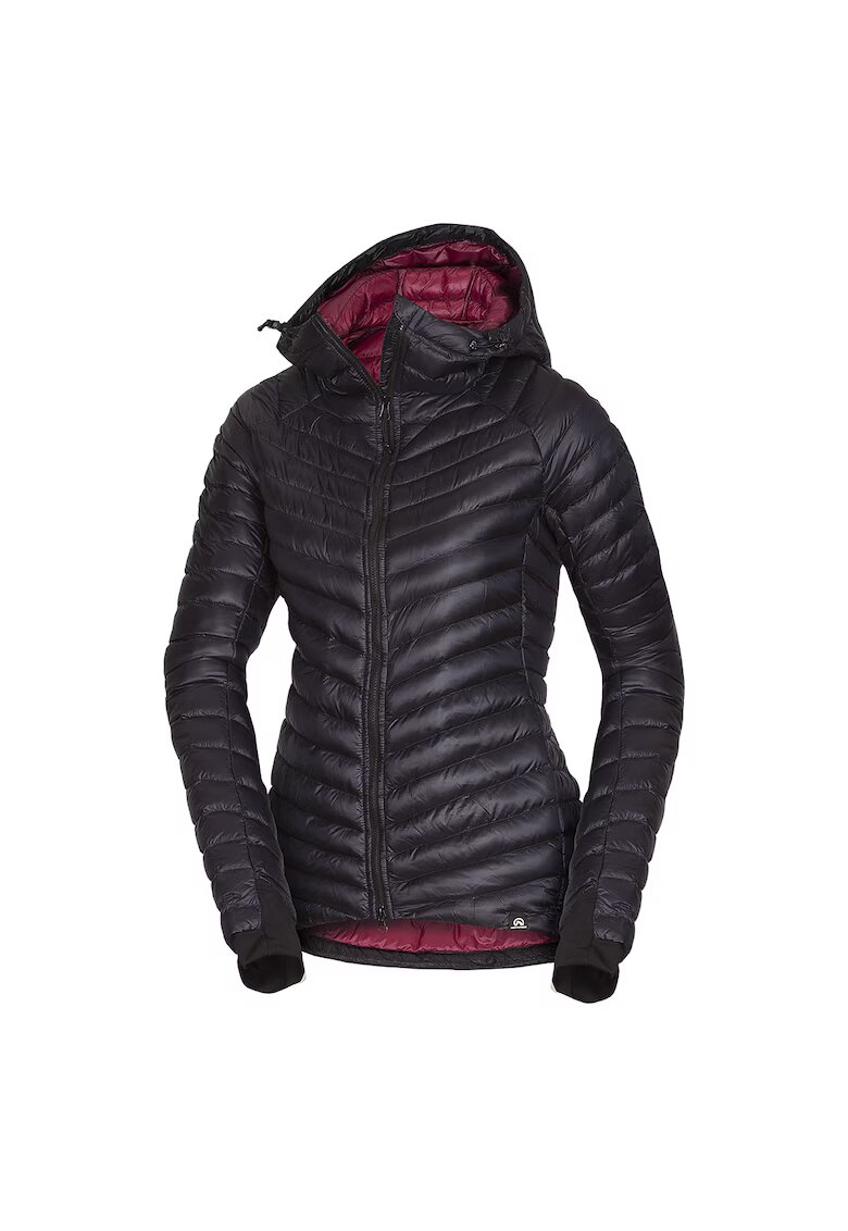 NORTHFINDER Дамско яке за трекинг с изолация Primaloft® InsulationDown Blend Beskydy - Черен