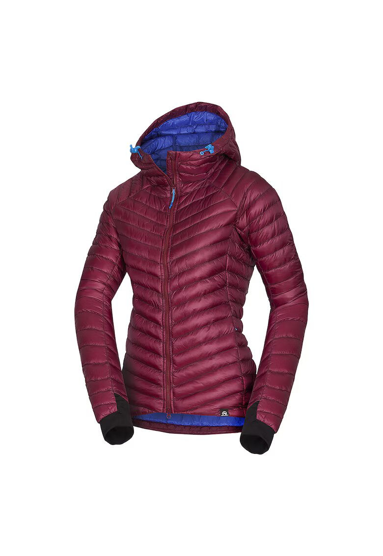 NORTHFINDER Дамско яке за трекинг с изолация Primaloft® InsulationDown Blend Beskydy - Черешово червено