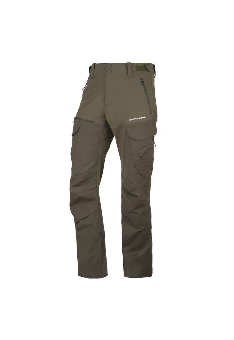 NORTHFINDER Мъжки панталони outdoor карго Bishorn - Светлозелена маслина