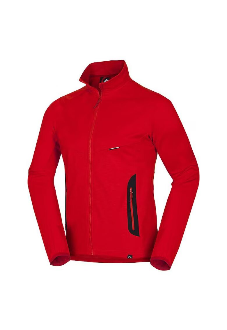 NORTHFINDER Мъжки суичър fleece melange neted Aden - Червен