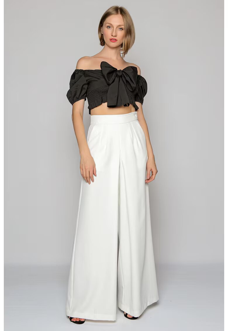 Nympha Clothing Панталони с широка кройка - бели - Бял