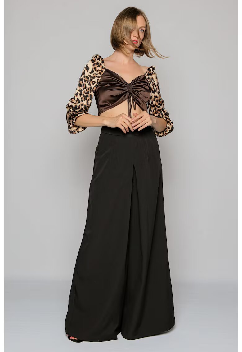 Nympha Clothing Панталони с широка кройка - Черносе - Черен