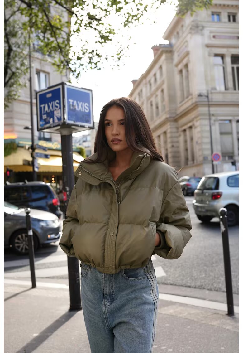 Nympha Clothing Ватирано яке с наклонени джобове - зелено - един размер