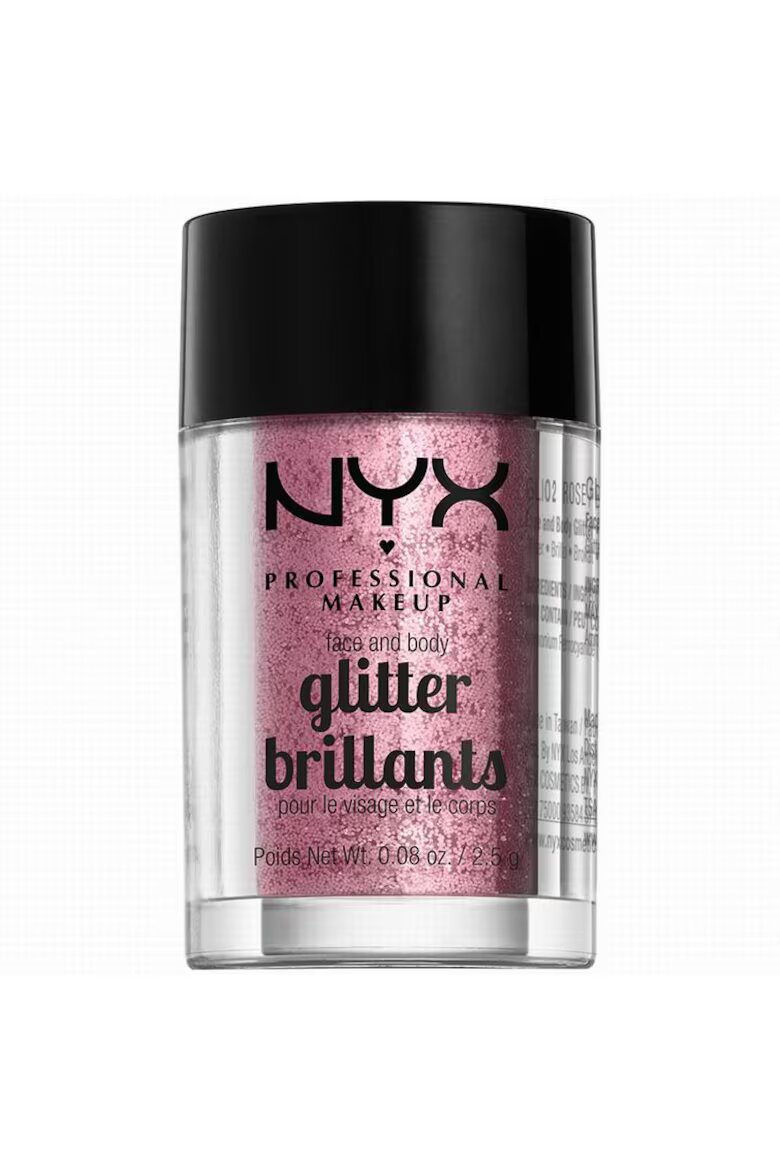 NYX Professional Makeup Блясък за лице и тяло NYX PM Face & Body Glitter Rose