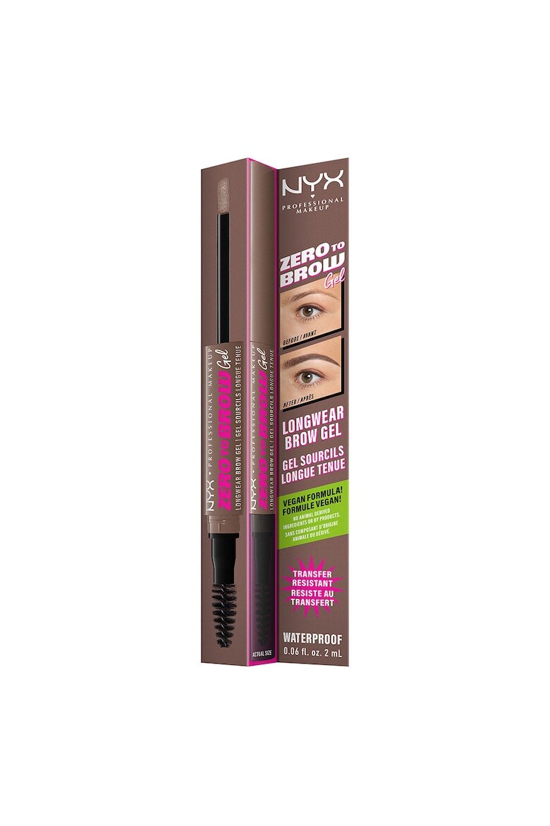 NYX Professional Makeup Гел за вежди NYX PM Zero to brow Ash Brown