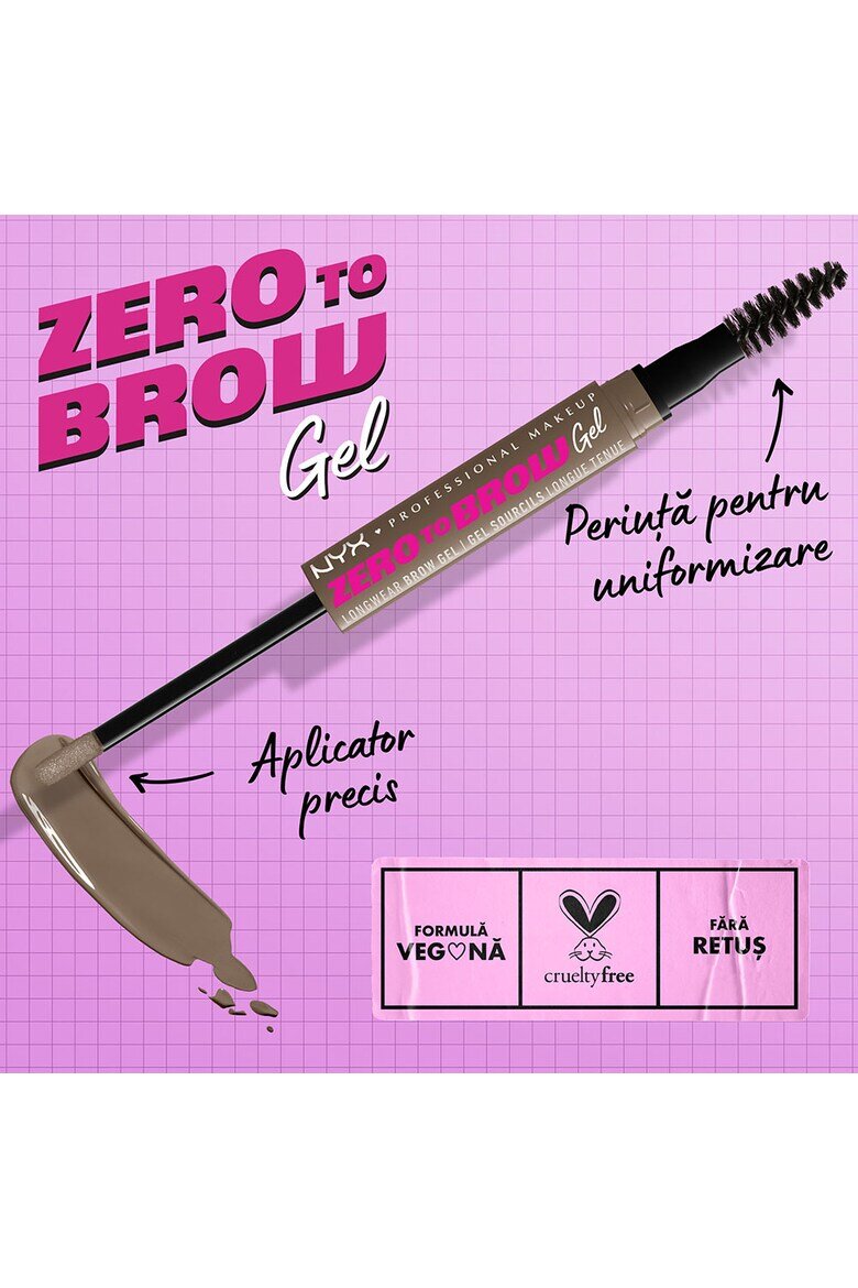NYX Professional Makeup Гел за вежди NYX PM Zero to brow Ash Brown