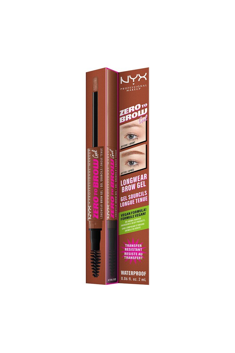 NYX Professional Makeup Гел за вежди NYX PM Zero to brow Auburn